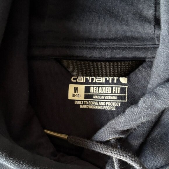 Carhartt Navy Hoodie with Gold Accents - Picture 4 of 4